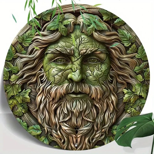 Pagan green forest - green, man