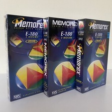 3x VHS Blank Tape Memorex SHQ