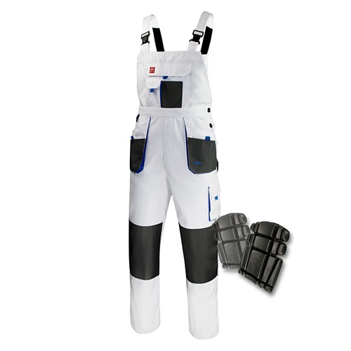 Mens white bib brace - bib, &