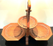 Rare Antique Folding 3 Tier