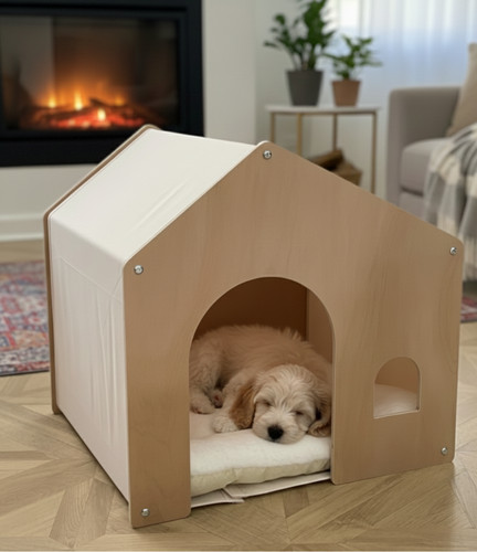 Personalised wooden cat - wooden, house
