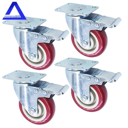 Pack caster wheels swivel - pack, 4"
