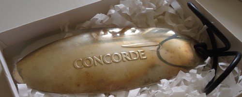 Concorde silver luggage tag - silver,