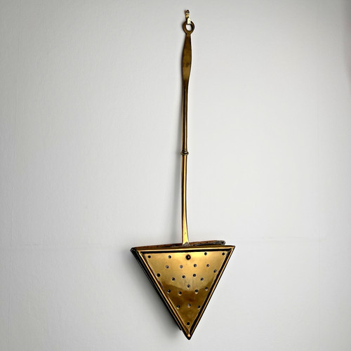 Antique pierced brass chestnut - pierced,
