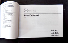 MERCEDES 1993 OWNERS MANUAL