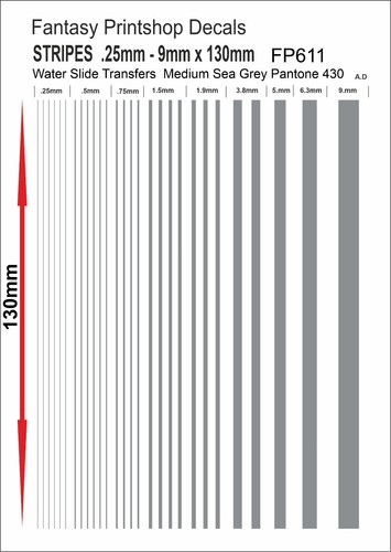 Stripes water slide transfers - stripes,