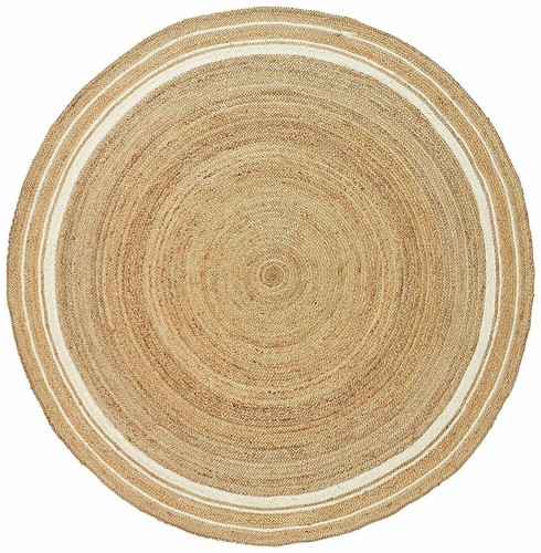 Jute rug round 100 natural - rug,