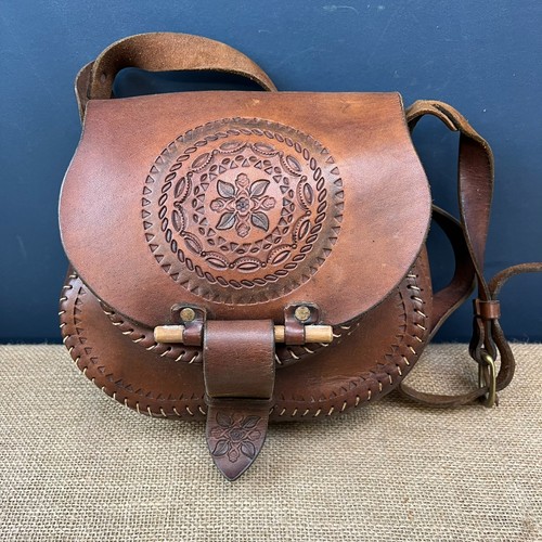Vintage 1970s brown embossed - brown,