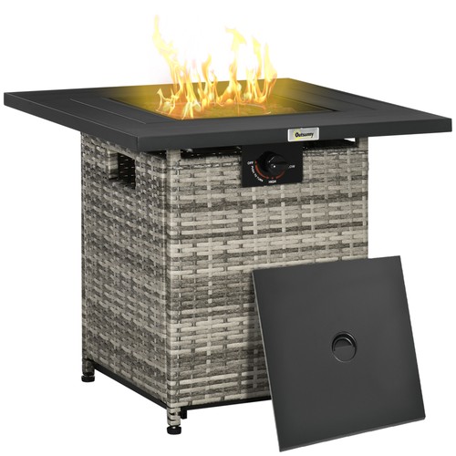Outdoor rattan gas - rattan, fire