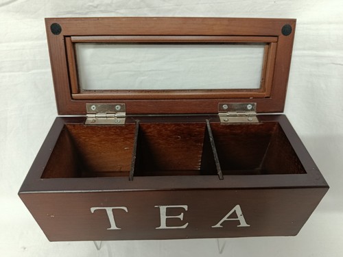 Wooden tea box - tea, brown
