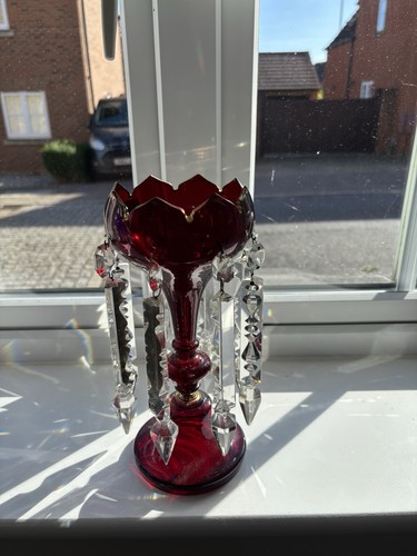 Victorian cranberry red glass