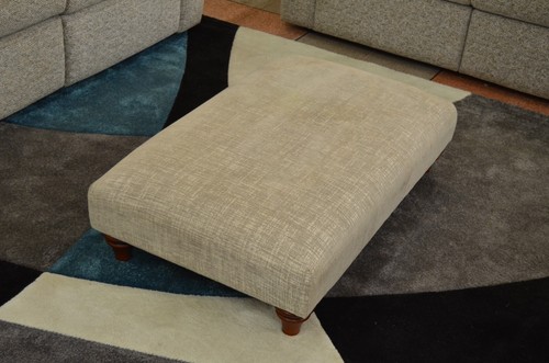 Footstool beige fabric - beige,