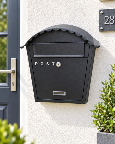 Wall mounted post box - mounted,