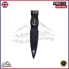 HW DESIGN ANTIQUE KILT HIGHLANDWEAR SATY SGIAN DUBH DUMMY PEWTER MOUNT THISTLE