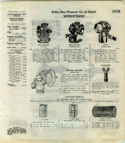 1916 advert bicycle lamps - 1916,