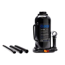 SGS 15 Tonne Pro Hydraulic Bottle Jack, Heavy Duty w/ 150mm Stroke, Up To 460mm