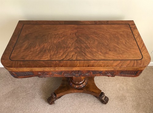 Mahogany games table - mahogany, exquisite