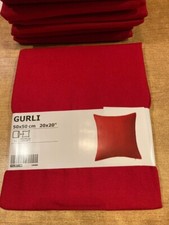 IKEA GURLI Cushion Cover 50 x 50 cm 100% Cotton RED 203.698.55  NEW