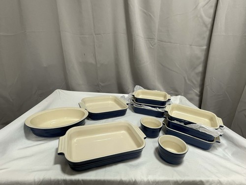 Creuset vintage blue set - creuset,