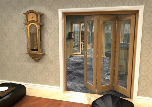 Oak internal bifold - oak, doors