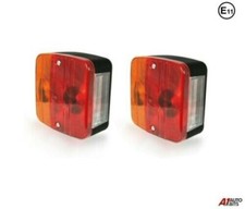 2 Rear 4 Function 12v Board Lamps Brake Indicator N. Plate Light Trailer Caravan