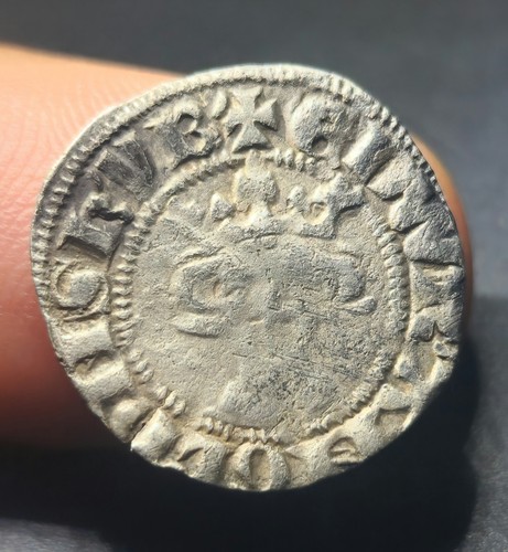 Edward silver hammered penny - edward,