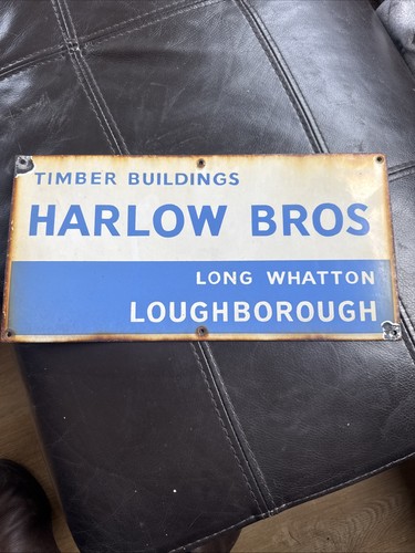 Harlow bros enamel advertising - bros,