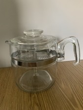 Vintage Pyrex Flameware Glass 6 Cup Coffee Pot Percolator #7756 COMPLETE