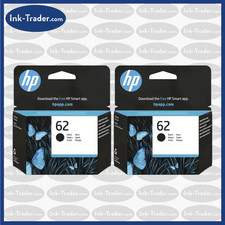 Original HP 62 Black Ink x2