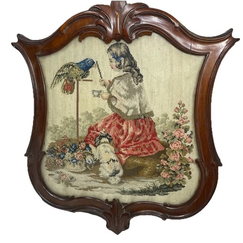 Antique victorian needlepoint - antique,