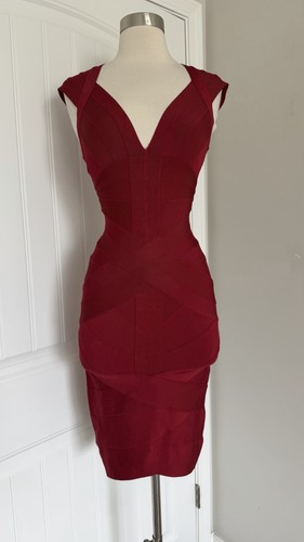 Herve leger dark red - herve,