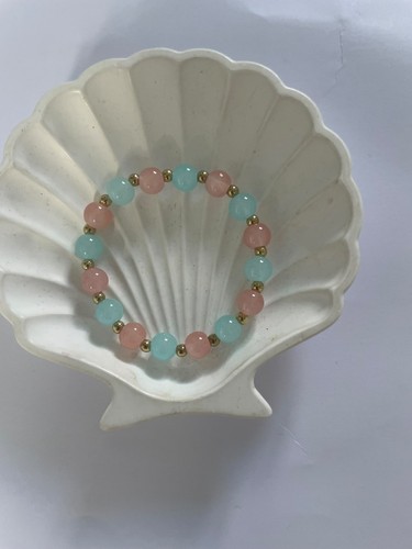 Pink and blue - and, bead