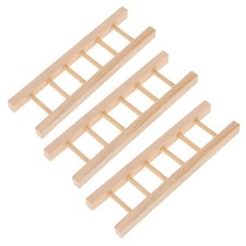 3Pcs Mini House Wooden Ladder Miniature Ladder Tiny Ladder Mini House Landscape