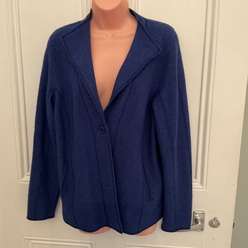 Neon boiled wool - blue, jacket