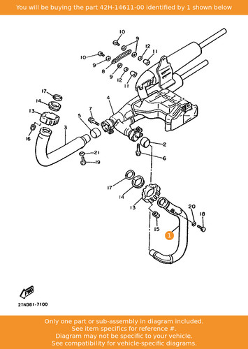 Yamaha pipe exhaust - pipe,, 1