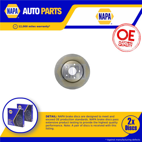 Brake discs pair solid fits - brake,