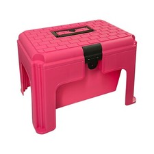 Pink Horse LARGE Step up Grooming Tack Box seat or stool equestrian stable pony