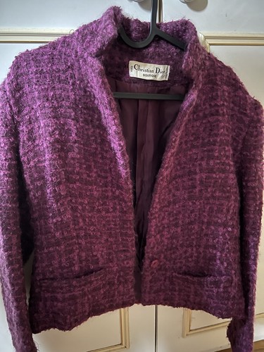Christian dior tweed blazer - tweed,
