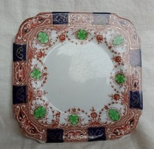 Antique Burgess Bros Carlisle Ware Imari 6 inch Square Side/Tea Plate Excellent