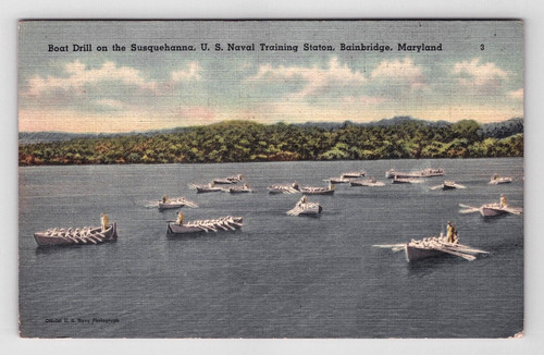 Postcard boat drill naval - drill,
