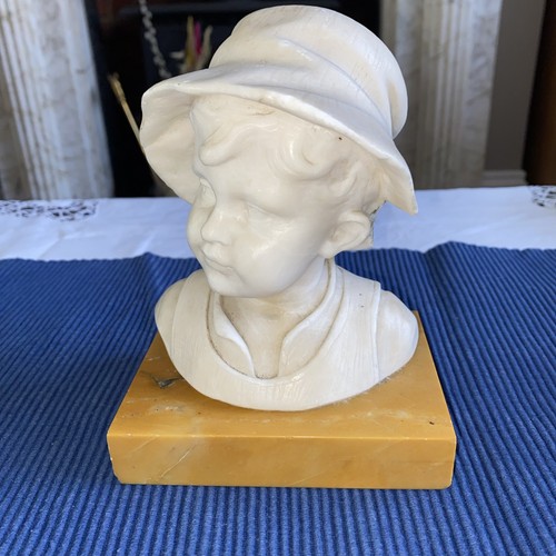 Antique italian alabaster bust - alabaster,