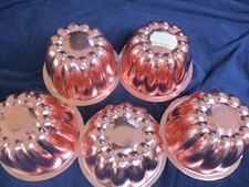Vintage set of 5 copper