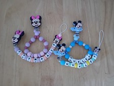 Personalised Disney Pram Charm And Dummy Clip Set