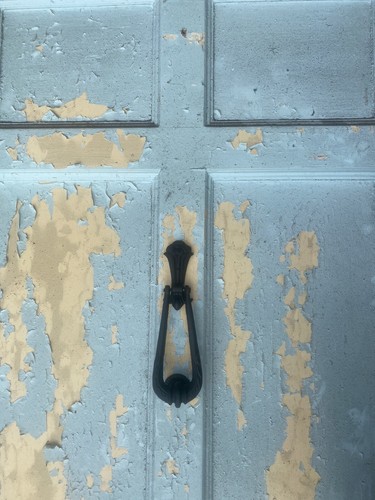 Cast iron front - door, knocker