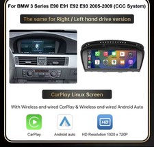 For BMW E60 E61 E90 E91 CCC 8.8'' Linux Android/ CarPlay GPS Navi USB Bluetooth