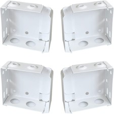 4pcs Mounting Bracket 2 Sets for 2inch High Rail Venetian Blinds White Color ...