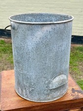 Vintage galvanised metal bin