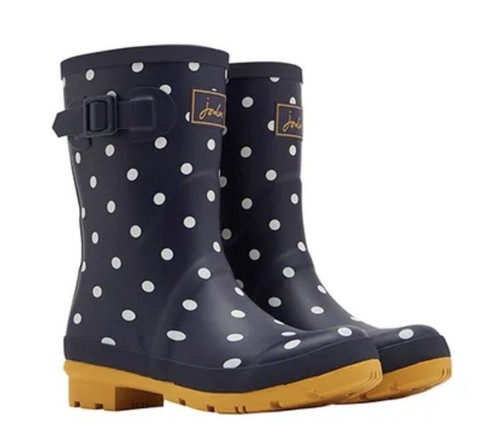 Joules navy spot molly mid - spot,