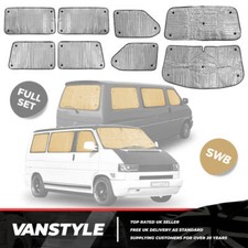 FOR VW T4 TRANSPORTER SWB 90>03 INTERNAL THERMAL WINDOW BLINDS FULL SET TAILGATE