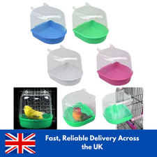 Classic Caged Bird Bath Aviary Birds Budgie Finches Canaries Shower Pet Feed